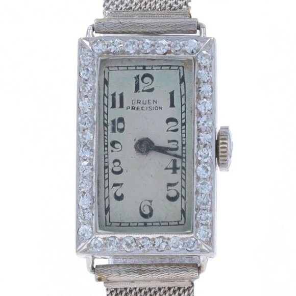 Diamond Retro Adjustable bracelet Ladies Watch - 950 Single .90ctw - Picture 1 of 5